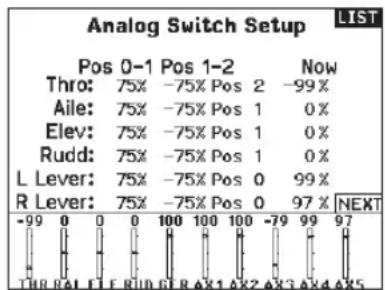 SPEKTRUM NX20 - Analog Switch Setup - 1