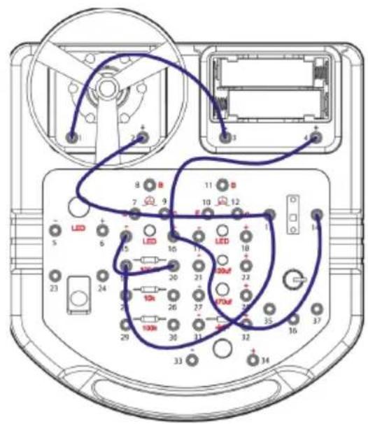 VELLEMAN KNS110 - EKSPERYMENT 8 - Obwód LED "NOT Gate" (z latającym wentylatorem dla dodatkowej ekscytacji) - 1