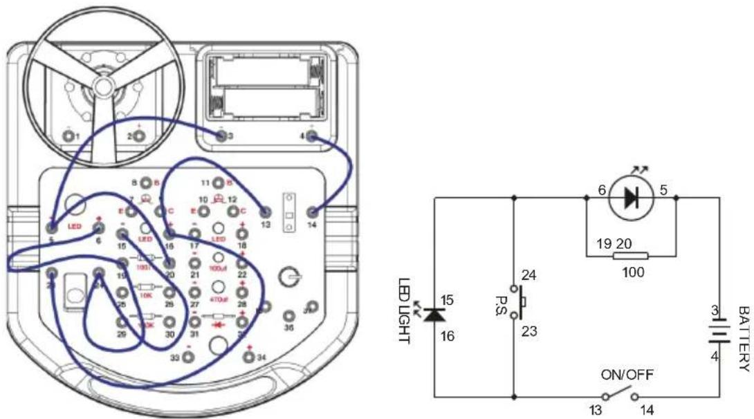 VELLEMAN KNS110 - EXPERIMENT 5 - Basisschakeling van LED - 1