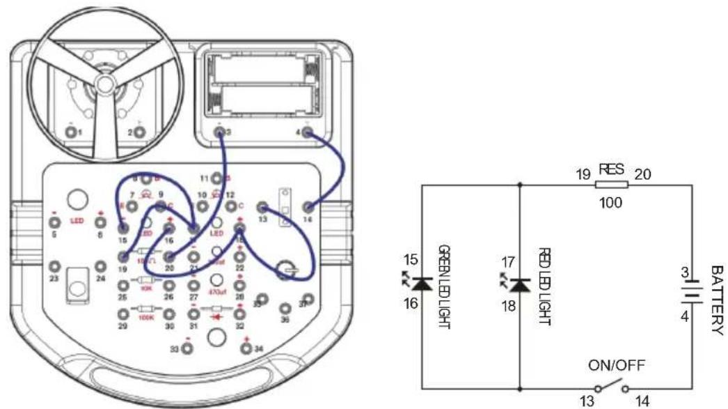 VELLEMAN KNS110 - EXPERIMENT 4 - Rote und grüne LED - 1