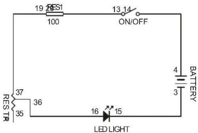 19 20 S1 100 13 14 ON/OFF BATTERY 4 3 37 36 35 16 15 LED LIGHT