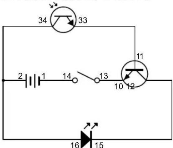 VELLEMAN KNS120 - ESPERIMENTO 18 - Una semplice dimostrazione di una funzione del transistor NPN - 1