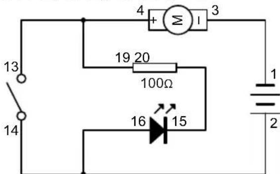 VELLEMAN KNS120 - EXPERIMENT 13 - "NOT Gate" circuit for LED (with floating ball for extra excitement) - 1