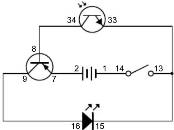 VELLEMAN KNS120 - EKSPERYMENT 17 - Prosta demonstracja funkcji tranzystora PNP - 1