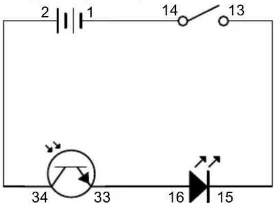 VELLEMAN KNS120 - EXPERIMENT 16 - A simple demonstration of the light sensor - 1