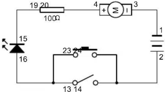 VELLEMAN KNS120 - EKSPERYMENT 12 - Obwód "OR Gate" dla diody LED - 1