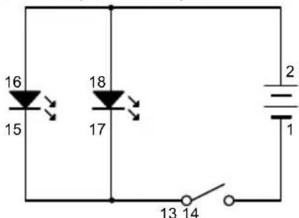 VELLEMAN KNS120 - EXPERIMENTO 3 - Dois LEDs em ligação paralela - 1