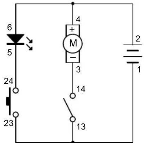 VELLEMAN KNS120 - EXPERIMENTAÇÃO 5 - Soprador (bola flutuante) e LED com interruptores separados - 1