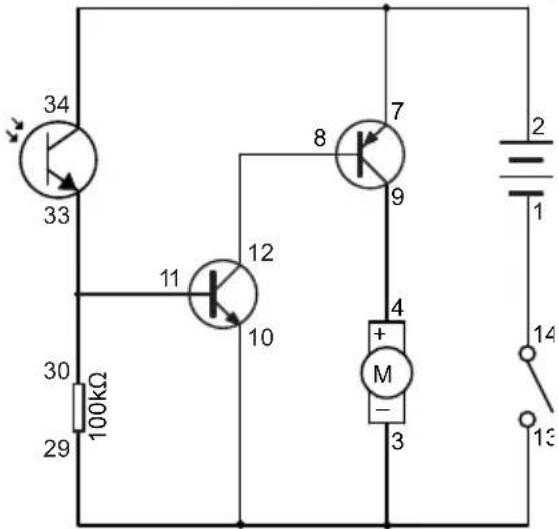 34 33 100kΩ 29 30 11 12 10 8 7 9 4 + M - 3 2 1 14 13