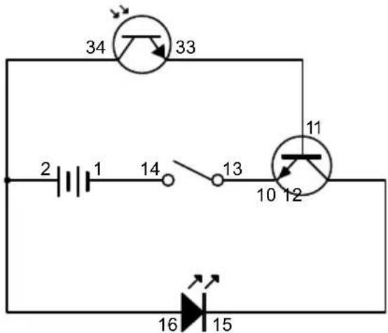 VELLEMAN KNS120 - EXPERIMENTO 18 - Uma demonstração simples de uma função do transístor NPN - 1