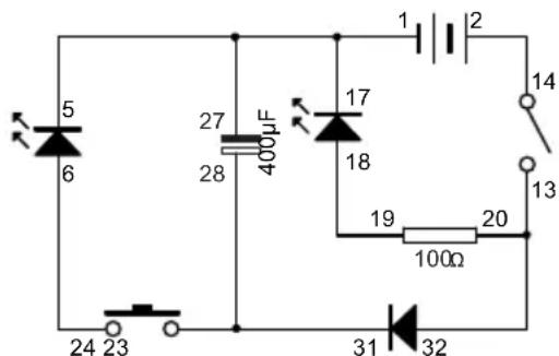 VELLEMAN KNS120 - EXPERIMENTO 10 - Descarga de diodos e condensadores - 1