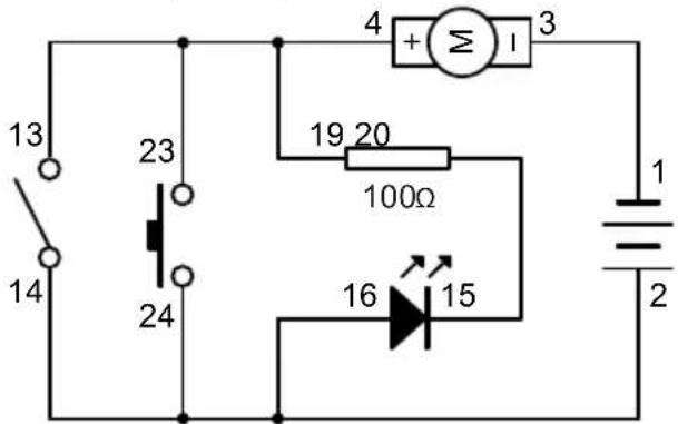 VELLEMAN KNS120 - EKSPERYMENT 15 - Obwód "NOR Gate" dla diody LED (z pływającą kulką dla dodatkowej ekscytacji) - 1