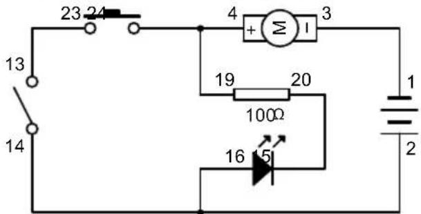 VELLEMAN KNS120 - EXPERIMENT 14 - "NAND Gate" schakeling voor LED (met drijvende bal voor extra spanning) - 1