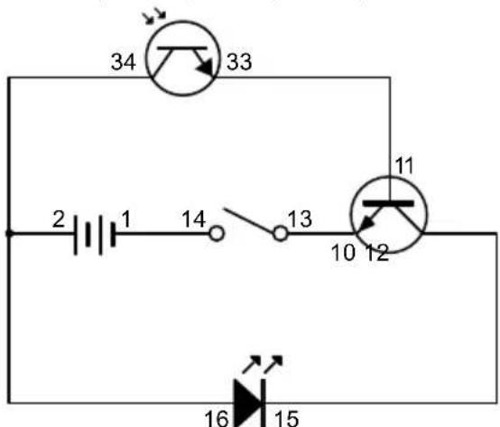 VELLEMAN KNS120 - EXPERIMENT 18 - Eine einfache Demonstration einer Funktion des NPN-Transistors - 1