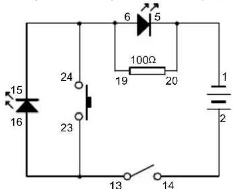 VELLEMAN KNS120 - EXPERIMENT 6 - Basic circuit operation of LEDs - 1