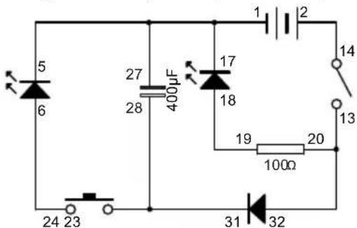 5 6 27 28 400µF 17 18 19 100Ω 20 14 13 24 23 31 32