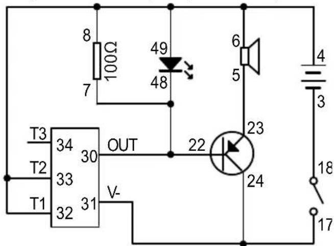 VELLEMAN KNS130 - Dzwiek szczekania psa z migajac dioda LED - 1