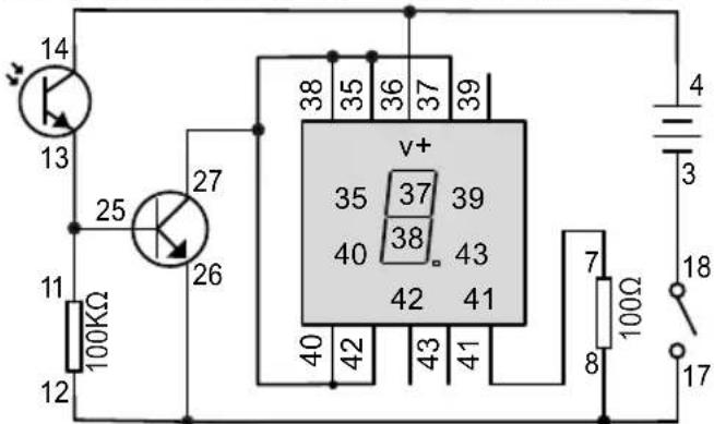VELLEMAN KNS130 - Lichtsteuerung Sieben-Segment-LED-Anzeige - E (Light Type) - 1