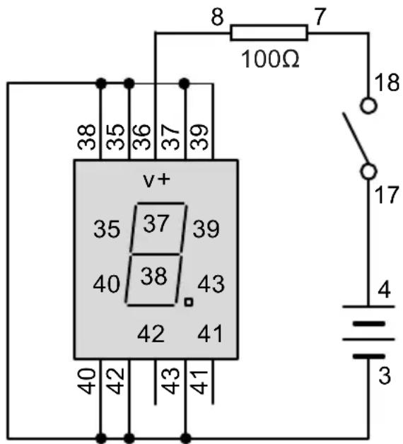VELLEMAN KNS130 - Segmento digital LED que muestra "8" - 1