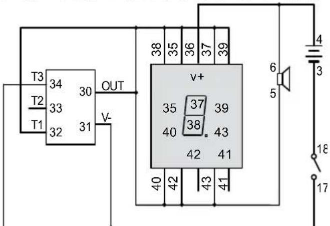 VELLEMAN KNS130 - Cuckoo calling sound and flashing digit "8" - 1