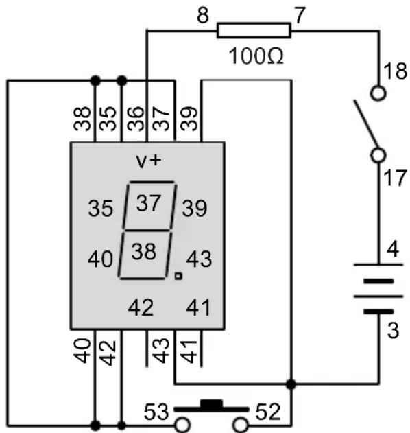VELLEMAN KNS130 - Segmento digitale LED commutazione tra "1" e "8" - 1