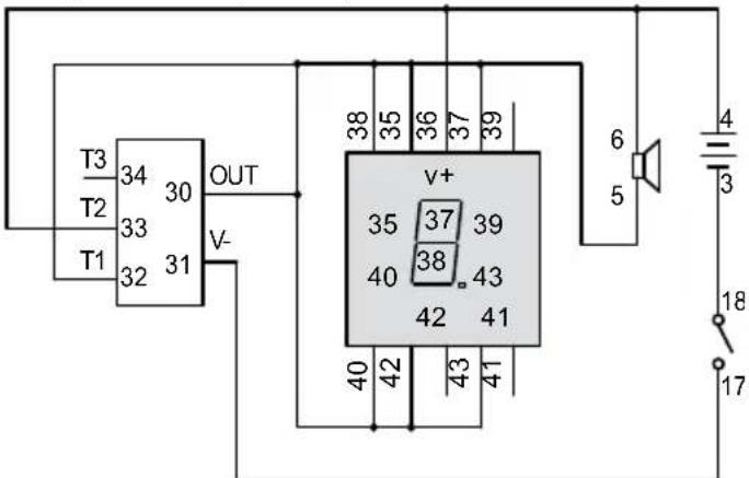 VELLEMAN KNS130 - Bruit de canard et chiffre "6" clignotant - 1