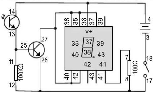 VELLEMAN KNS130 - Ecran LED de sete segmentos de controdo das luzes - E ( Tipo de luz) - 1