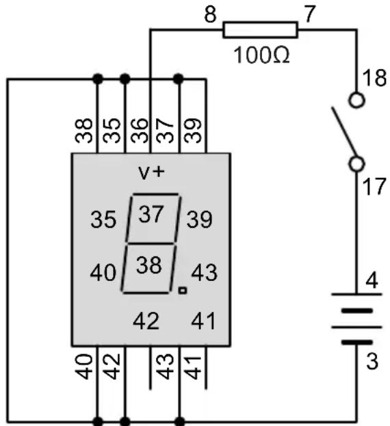 VELLEMAN KNS130 - Cyfrowy segment LED wyświetlączy "8" - 1