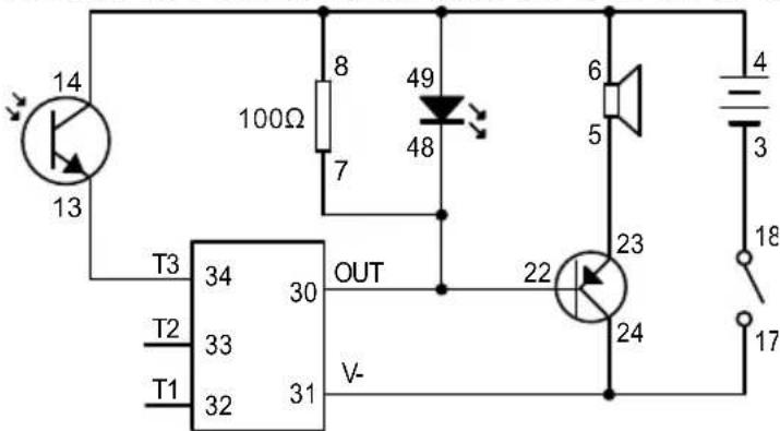 VELLEMAN KNS130 - Lichtregelend kattenmiauwgeluid met knipperende LED - 1