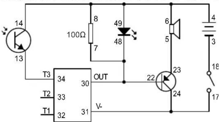 VELLEMAN KNS130 - Controlo de luz som de miado de gato com LED intermitente - 1