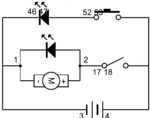 VELLEMAN KNS130 - LED et LED tournante avec interrupteurs séparés - 1