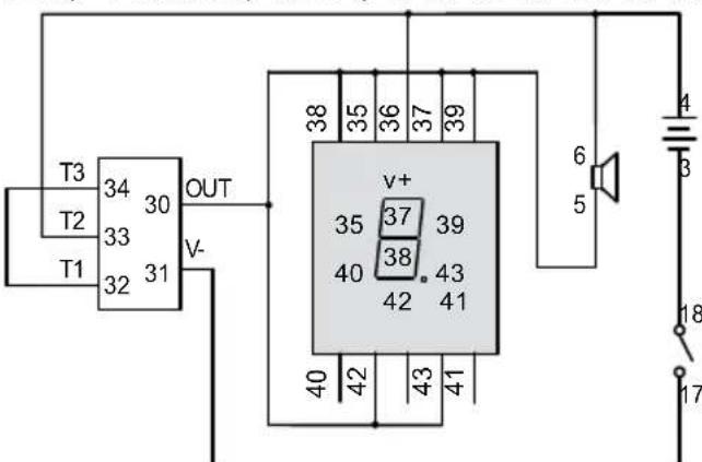 VELLEMAN KNS130 - Frog croaking sound and flashing digit "9" - 1