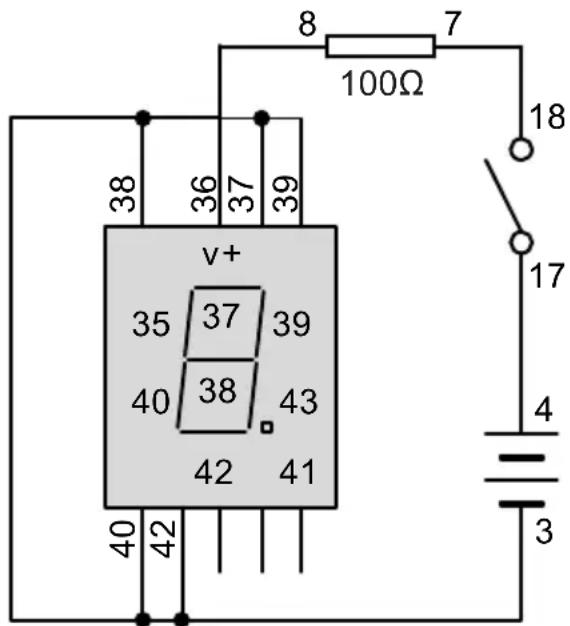 VELLEMAN KNS130 - Segment numérique LED affichant "2" - 1