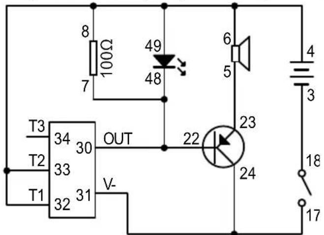 VELLEMAN KNS130 - Sonido de ladrido de perro con LED intermitente - 1