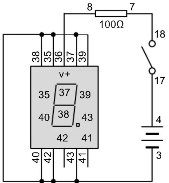 VELLEMAN KNS130 - Digitale segment-LED die "8" weergeeft - 1