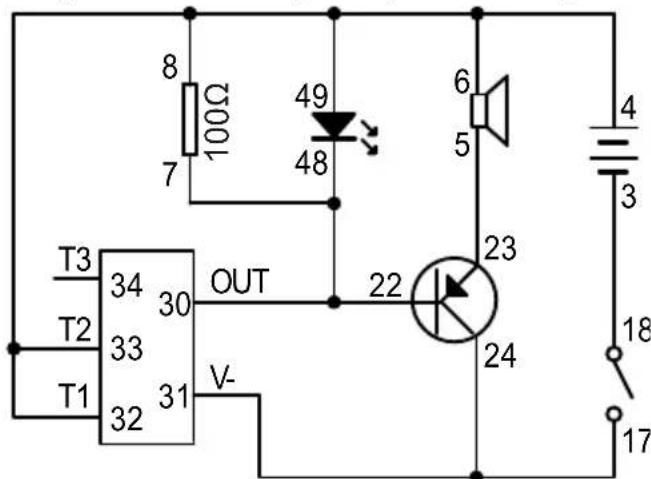VELLEMAN KNS130 - Dog barking sound with flashing LED - 1