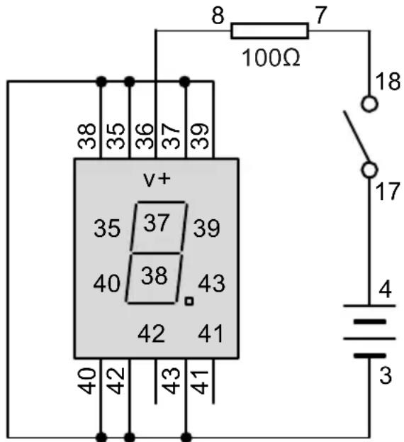 VELLEMAN KNS130 - Segment numérique LED affichant "8" - 1