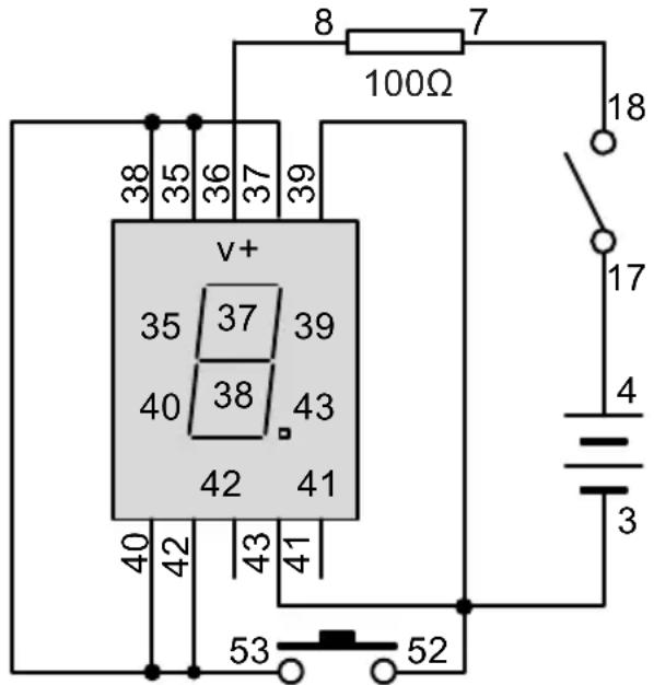 VELLEMAN KNS130 - Digital segment LED switching between "1" and "8" - 1
