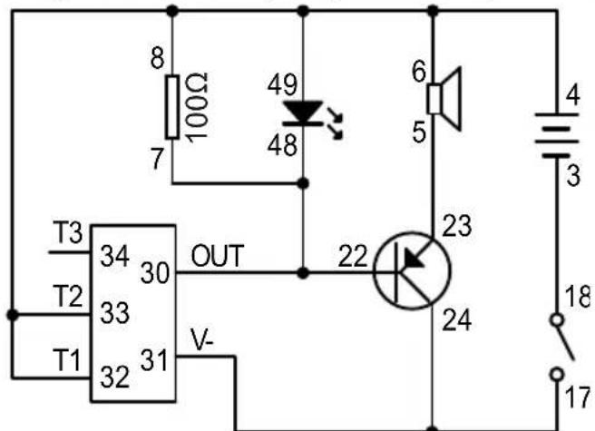 VELLEMAN KNS130 - Hundebellton mit blinkender LED - 1