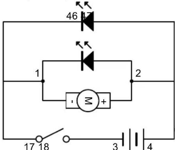 VELLEMAN KNS130 - LED y LED giratorio con un solo interruptor - 1