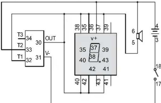VELLEMAN KNS130 - Duck quacking sound and flashing digit "6" - 1