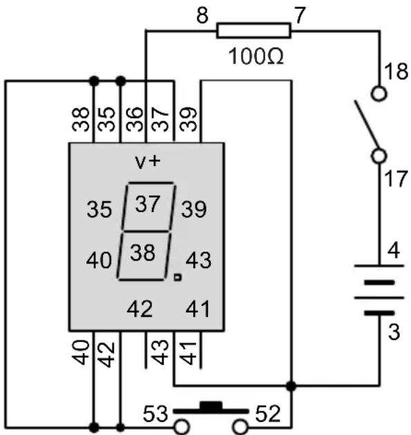 VELLEMAN KNS130 - Digitale segment-LED schakelen:tussen "1" en "8" - 1