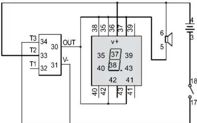 VELLEMAN KNS130 - Bird chirping sound and flashing digit "5" - 1