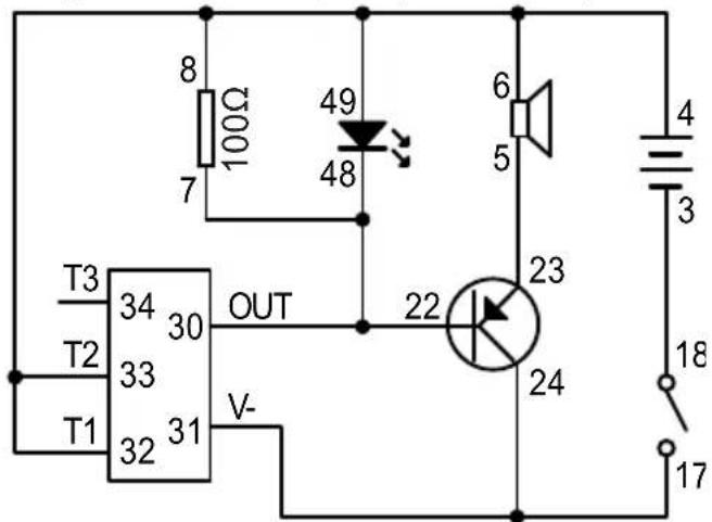 VELLEMAN KNS130 - Hondengeblaf met knipperende LED - 1