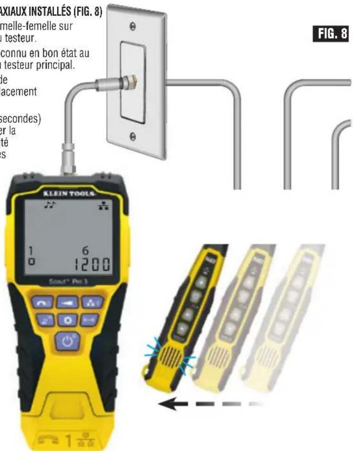 Klein Tools Scout 3 Pro - IDENTIFICATION DE CÂBLES COAXIAUX INSTALLÉS (FIG. 6) - 1