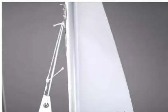 Krick Comtesse - Etape 8, la voile avant, montage du gréement, pièces 8.1-8.14 - 10