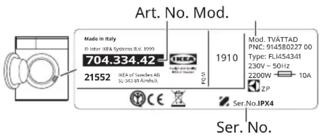 IKEA TVÄTTAD 604.940.65 - Índice - 1