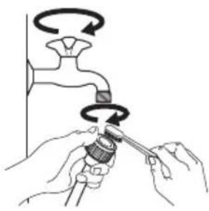 IKEA TVÄTTAD 604.940.65 - Cleaning the inlet filter and the filter valve - 1