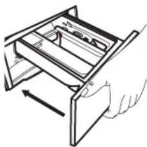 IKEA TVÄTTAD 604.940.65 - Flüssigwaschmittel: Klappe nach unten gedreht. - 3