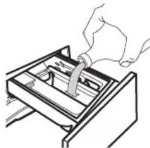 IKEA TVÄTTAD 404.889.80 - Para detergente líquido: compuerta girada hacia abajo. - 1